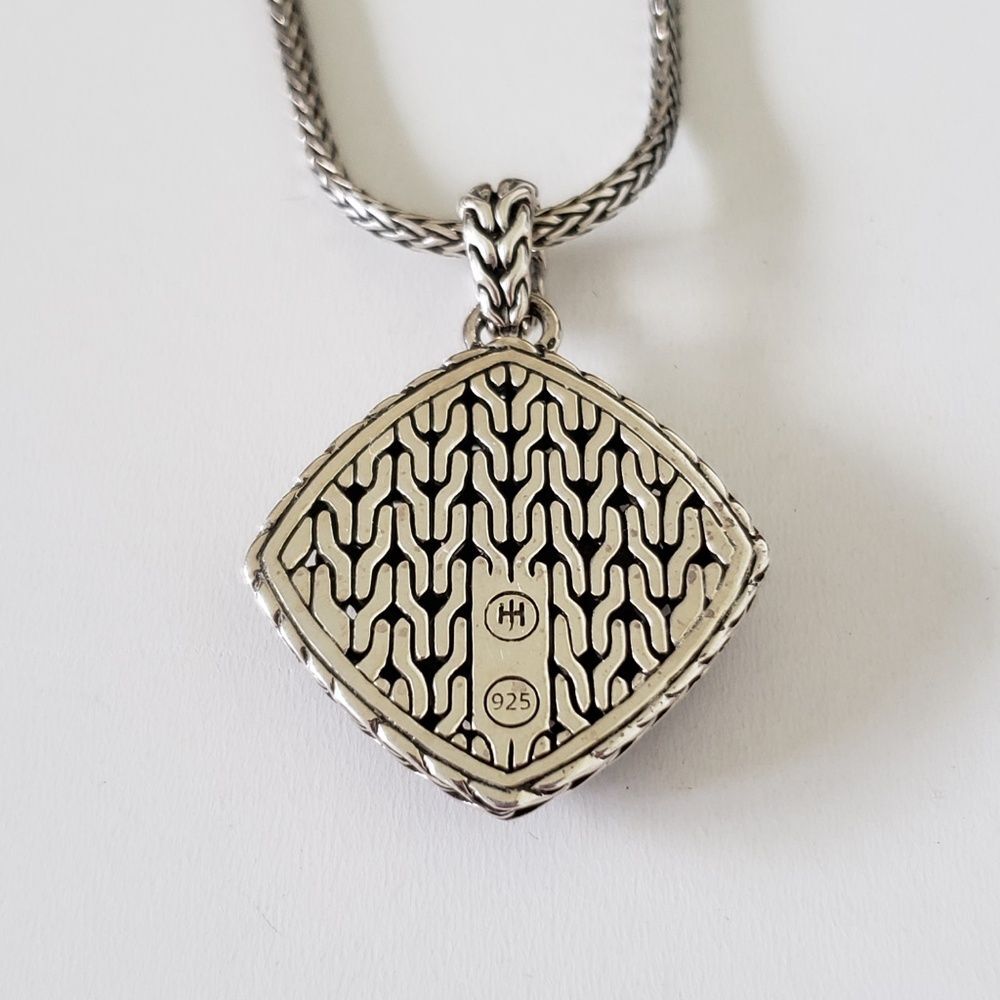 JOHN HARDY Classic Chain Sterling Silver Palu Hammered Pendant Necklace - Picture 6 of 10